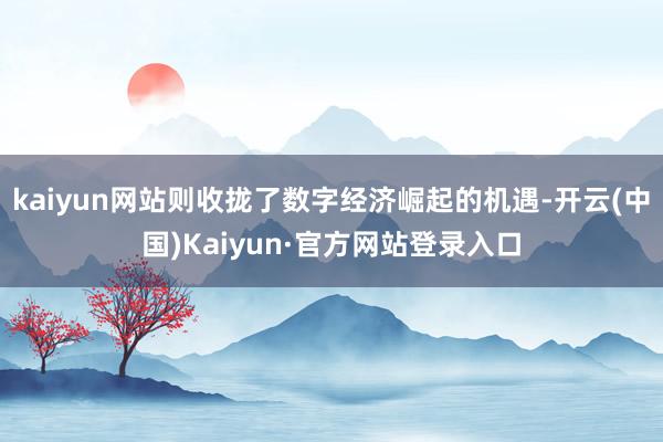 kaiyun网站则收拢了数字经济崛起的机遇-开云(中国)Kaiyun·官方网站登录入口