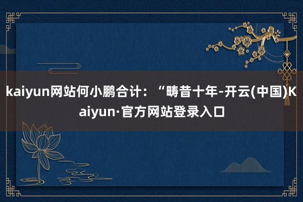 kaiyun网站何小鹏合计：“畴昔十年-开云(中国)Kaiyun·官方网站登录入口