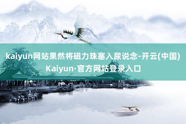 kaiyun网站果然将磁力珠塞入尿说念-开云(中国)Kaiyun·官方网站登录入口