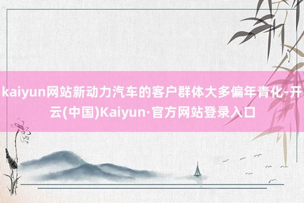 kaiyun网站新动力汽车的客户群体大多偏年青化-开云(中国)Kaiyun·官方网站登录入口