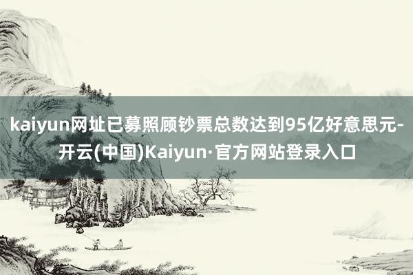 kaiyun网址已募照顾钞票总数达到95亿好意思元-开云(中国)Kaiyun·官方网站登录入口