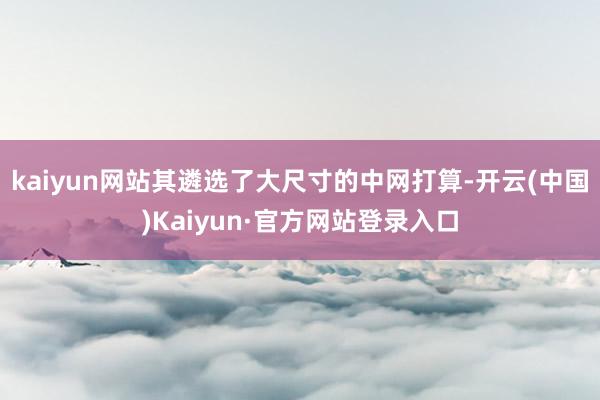 kaiyun网站其遴选了大尺寸的中网打算-开云(中国)Kaiyun·官方网站登录入口