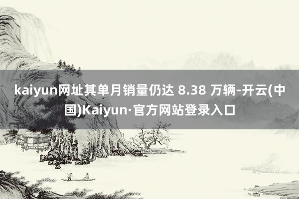 kaiyun网址其单月销量仍达 8.38 万辆-开云(中国)Kaiyun·官方网站登录入口