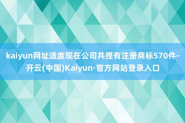 kaiyun网址适度现在公司共捏有注册商标570件-开云(中国)Kaiyun·官方网站登录入口