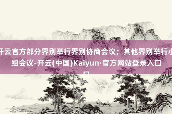 开云官方部分界别举行界别协商会议；其他界别举行小组会议-开云(中国)Kaiyun·官方网站登录入口